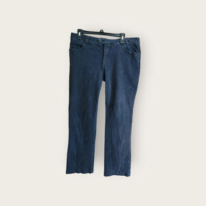 American Eagle Womens Mid-Rise Black Straight Jeans Size 14